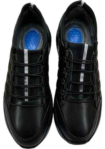 Erkek Siyah Iç Dış Komple Deri Ultra Rahat Günlük Ayakkabı modelleri