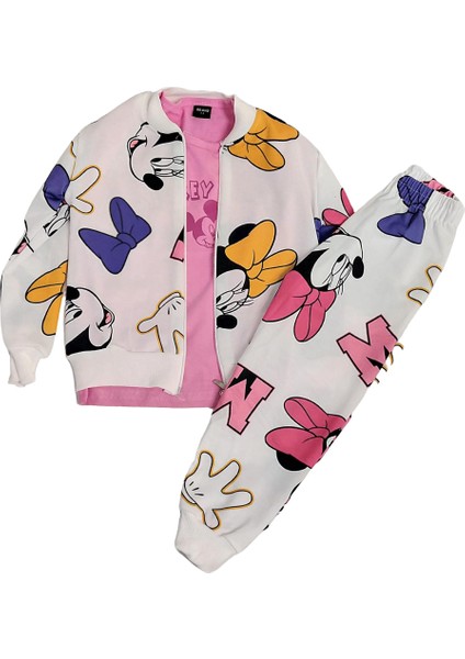 3-10 Yaş Kız Çocuk 3'lü Mickey Mouse Takım
