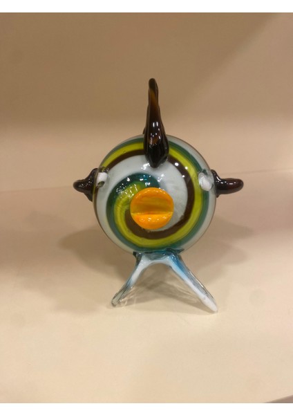 Dekoratif Üfleme Cam Balık Obje