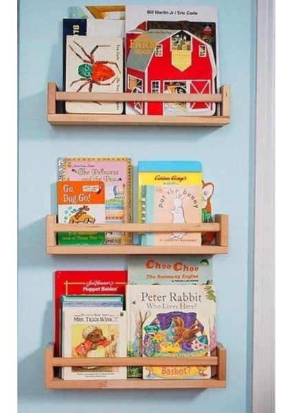 50 cm Duvar Rafı Ahşap Kitaplık 3 Adet Ahşap 9 cm 10X10X25 10 cm Duvara Monte Kahverengi 3 Ahşap indirimleri
