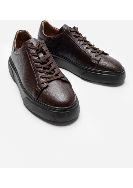 Lusıve Kahverengi Deri Ultra Rahat Erkek Günlük Ayakkabı LUASS25AL0041