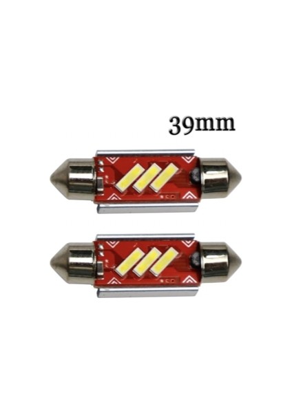 Led Ampul 12V-24V Sofit 39 mm 3Smd Beyaz