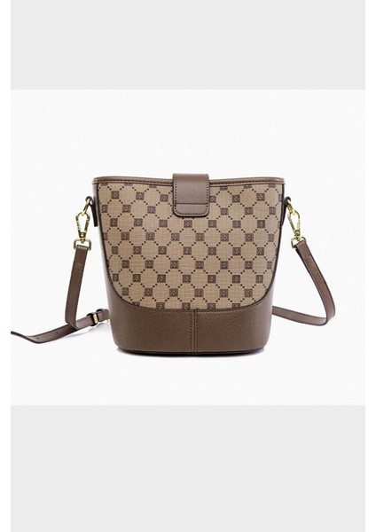 Klasik ve Şık Kadın Omuz Çantası-Uzun Askılı-Üç Bölmeli Vizon WB8898 fiyatları