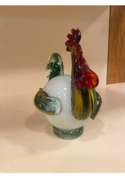 Dekoratif Üfleme Cam Horoz Obje fiyatları