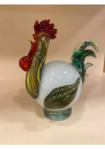 Dekoratif Üfleme Cam Horoz Obje modelleri
