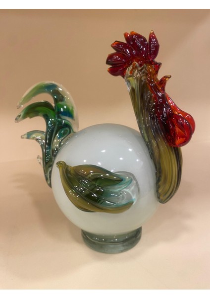 Dekoratif Üfleme Cam Horoz Obje indirimleri