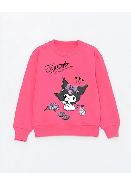 Kız Çocuk Önü Baskılı Sweatshirt