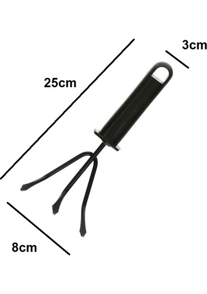 Hobi Bahçe Kürek Tırmık 3'lü Set