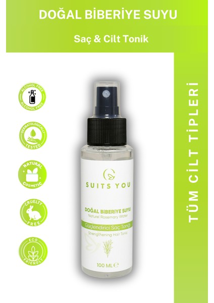 Biberiye Suyu Güçlendirici & Dökülme Karşıtı Saç Toniği Doğal (100ML)