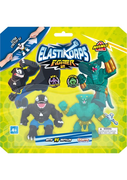 Elastikorps Fighters Ikili Paket 7 cm Artik Vs Reptilor