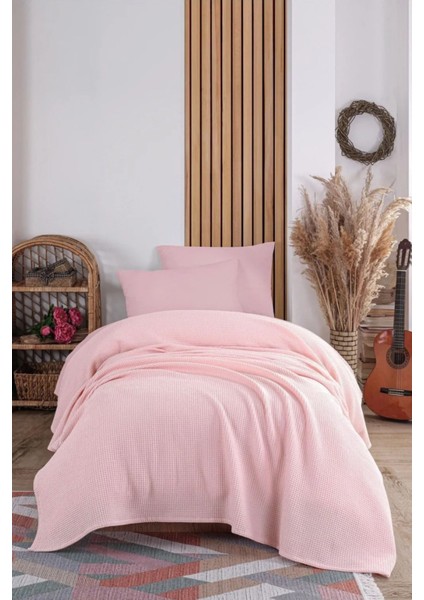 Ecocel Pike Örtü Tek Kişilik 160X230CM Karde Pudra
