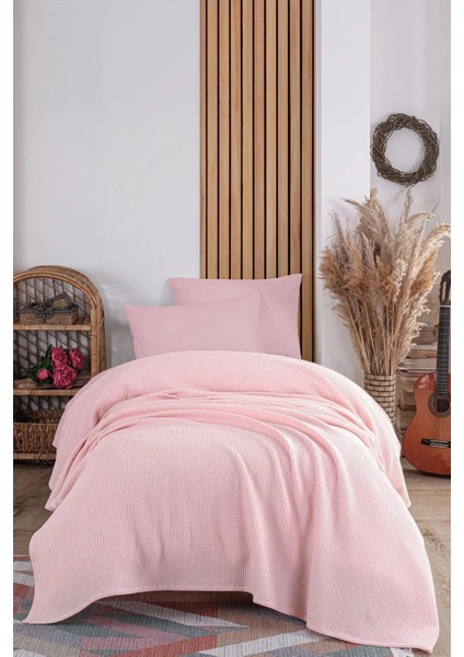 Ecocel Pike Örtü Tek Kişilik 160X230CM Karde Pudra