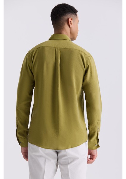 Ceviz Comfort Fit Normal Yaka Gömlek fırsatları