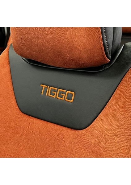 Chery Tiggo 8 Pro Araca Özel Oto Koltuk Kılıfı - Tay Tüyü ve Deri - 2 Adet Logo Nakışlı modelleri