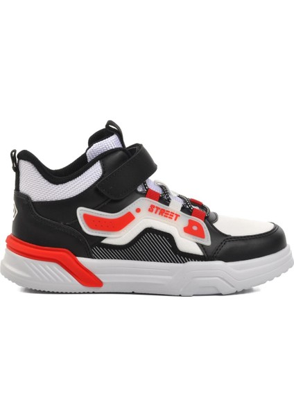 1726-F Siyah-Beyaz-Kırmızı Çocuk Bilek Boy Sneaker fiyatları