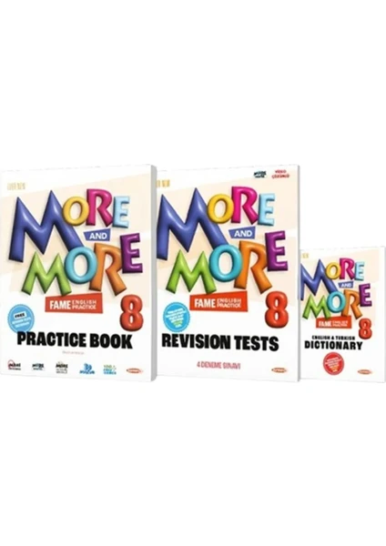 Kurmay Yayınları More & More 8. Sınıf Practice Book - Revision Test – Dictionary Set