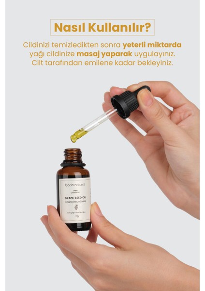 Bade Natural Üzüm Çekirdeği Yağı Soğuk Sıkım %100 Saf 30 ml