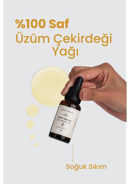 Bade Natural Üzüm Çekirdeği Yağı Soğuk Sıkım %100 Saf 30 ml