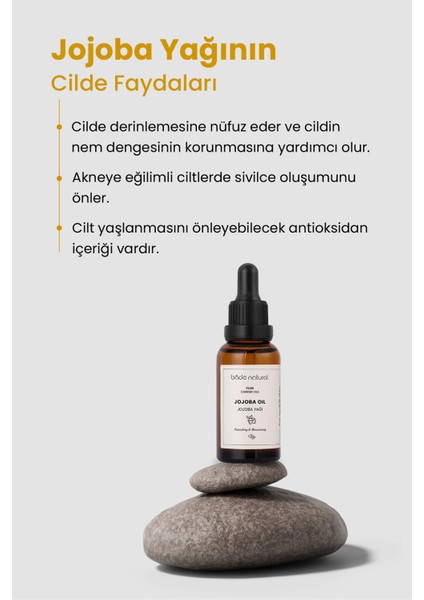 Bade Natural Jojoba Yağı Soğuk Sıkım %100 Saf 30 ml