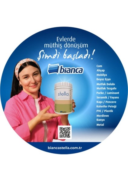 BİANCA STELLA SU BAZLI SAF AKRİLİK BOYA 1 Lt