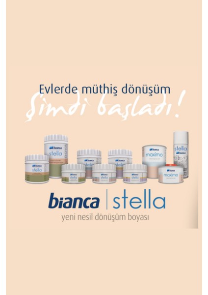BİANCA STELLA SU BAZLI SAF AKRİLİK BOYAı 1 Lt modelleri