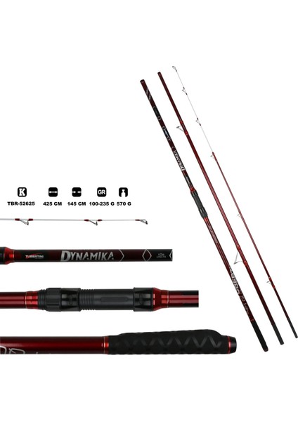 Dynamika 425CM 100-235 gr 3 Parça Surf Olta Kamışı fiyatları