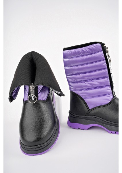 Sugar Çocuk Rahat Kalıp Önü Fermuarlı Içi Kürklü Yağmur Ve Kar Botu modelleri