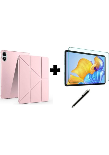 Xiaomi Poco Pad Kalem Bölmeli Standlı Kılıf + Nano Ekran Koruyucu + Dokunmatik Kalem