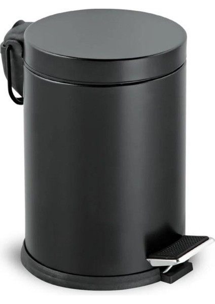 Mutfak Banyo Pedallı Paslanmaz Metal Çöp Kovası 12 Lt Siyah 815S