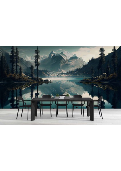 Orman ve Dağ Sanatsal Çizim Manzaralı indirimleri