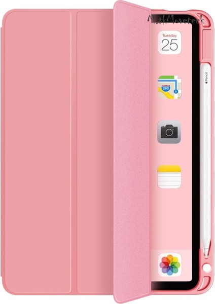Ipad Air 10.9 Inç Air 4 5 6. Uyumlu Kılıf Akıllı Smart Uyku Modlu Pen Kalem Bölmeli Katlanır Standlı