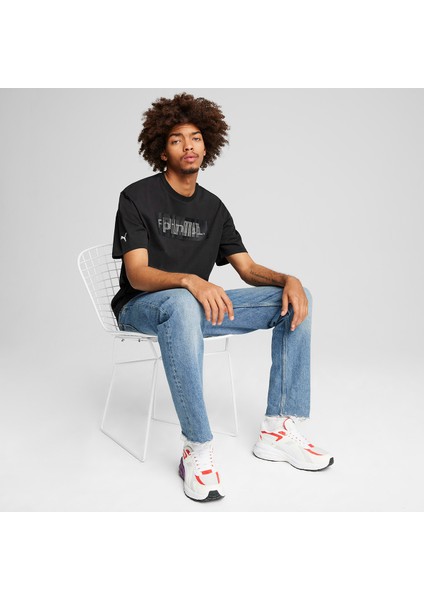 F1 Graphic Logo Erkek Siyah Günlük Stil T-Shirt 62642101 modelleri