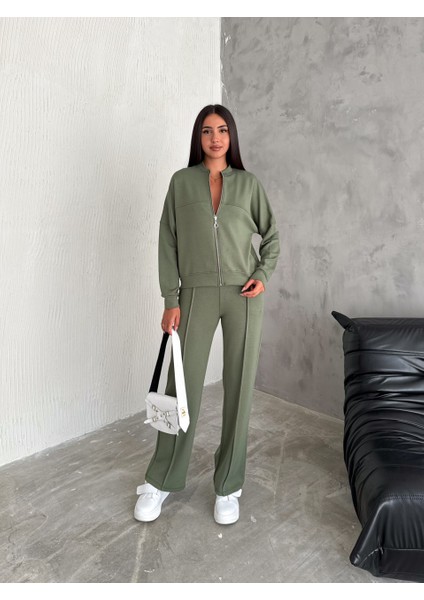Kadın -Modal Eşofman Takımı Fermuarlı Takım /women's Textured Fabrıc Tracksuıt Set Wıth Zıpper Model fiyatları