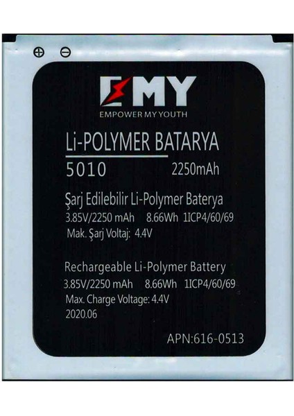Vestel Venus V3 5010 Uyumlu Emy Batarya