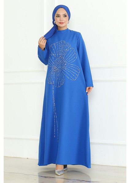 Zeral Taş Işlemeli Abiye 1200 - Indigo modelleri