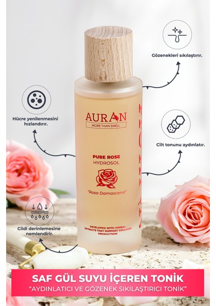 Saf Gül Hidrosolü, Cilt Bakım Toniği Pure Rose Hydrosol 100 ml