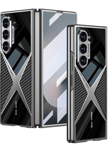 Galaxy Z Fold 6 Kılıf Ultra Ince Kamera Korumalı Pc + Karbon Arka Yüzey Zore X-Pro Kapak-Siyah