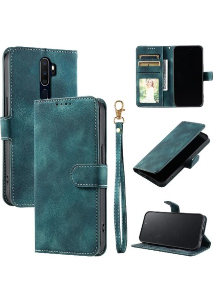 Oppo Aakickstand Bilek Kayışı Manyetik Pu Deri Cüzdan Için Flip Case (Yurt Dışından)