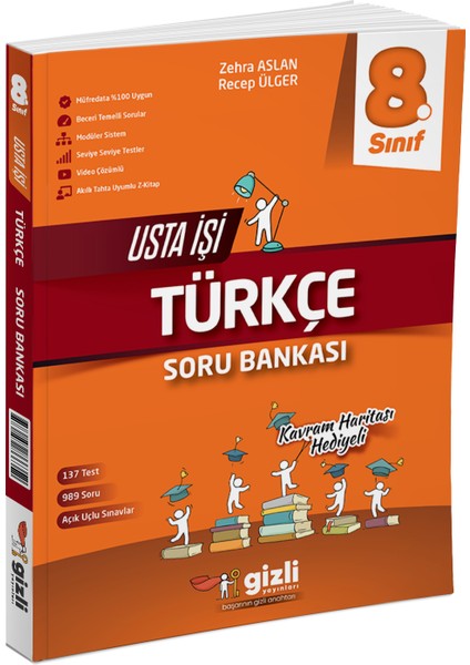 Gizli Yayınları 8. Sınıf Lgs Türkçe Usta Işi Soru Bankası -  Lgs 8. Sınıf Usta Işi Paragraf Soru Bankası