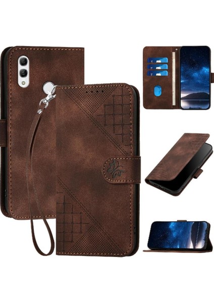 Onur 10 Lite ve Kredi Kartı Yuvası Için Flip Case Yüksek Kalite Deri Kılıf (Yurt Dışından)