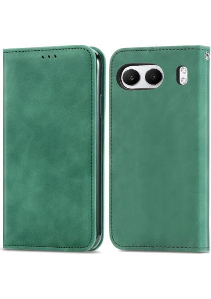 Oneplus Nord 4 Için Flip Case Darbeye Cüzdan Basit Iş Deri (Yurt Dışından)