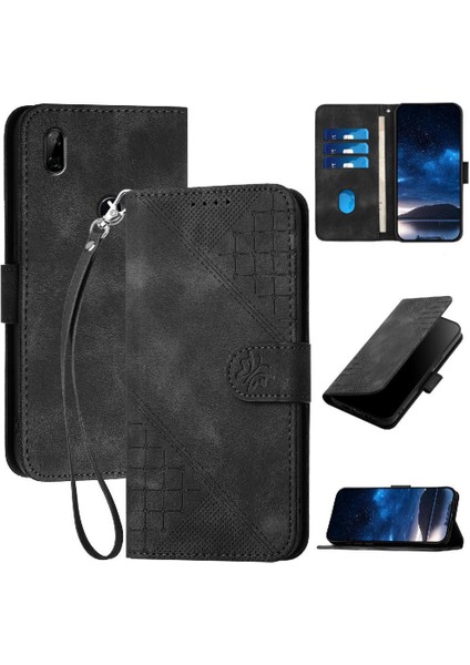 Huawei P Akıllı Z Için Flip Case Kabartmalı Kelebek Yüksek Kaliteli Deri ve (Yurt Dışından)