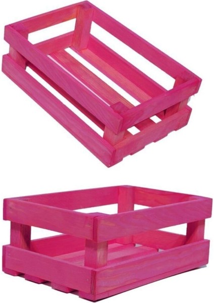 10 cm Ahşap Kasa Raf Çiçeklik Kitaplık Renkli Mini Kasa Ahsap Kasa Pembe 1 20 cm 10 cm Pembe Ahşap