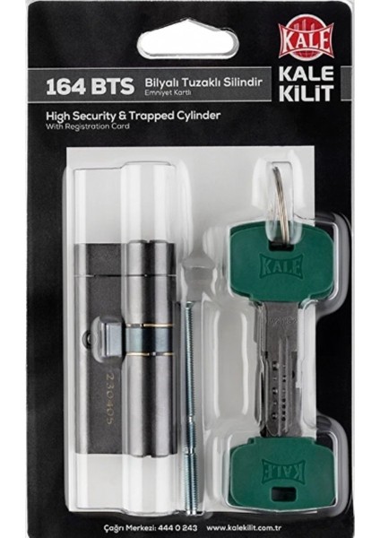 Kale Bilyalı Tuzaklı Silindir Emniyet Kartlı 164 Bts