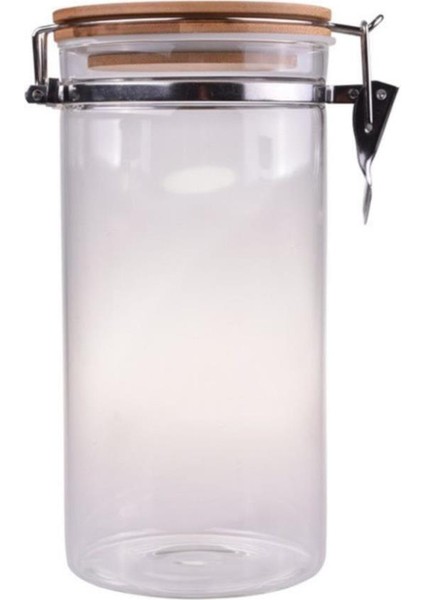 Mada Kilitli Cam Saklama Kabı 1300ML 20CM B0794
