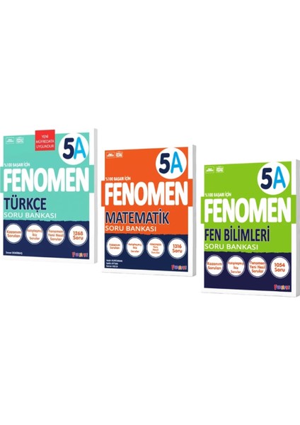 Fenomen Yayınları 5 Türkçe A + Matematik A + Fen Bilimleri A Soru Bankası