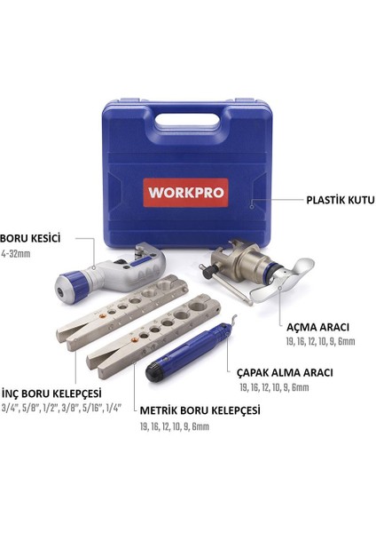 WP303001 5 Parça Profesyonel Havşa Takımı