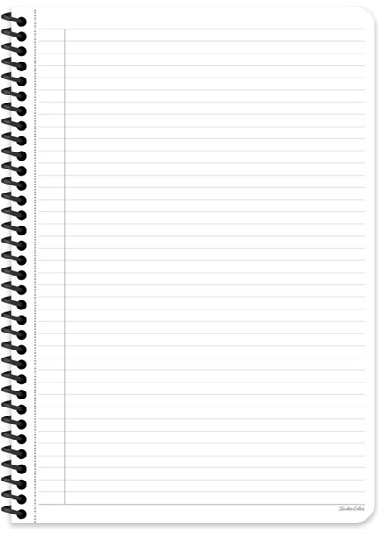 Çizgili Karton Kapak Spiralli Çizgi Defter Sarı A4 80 Yp