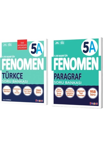 Fenomen Yayınları 5 Türkçe A + Paragraf A Soru Bankası