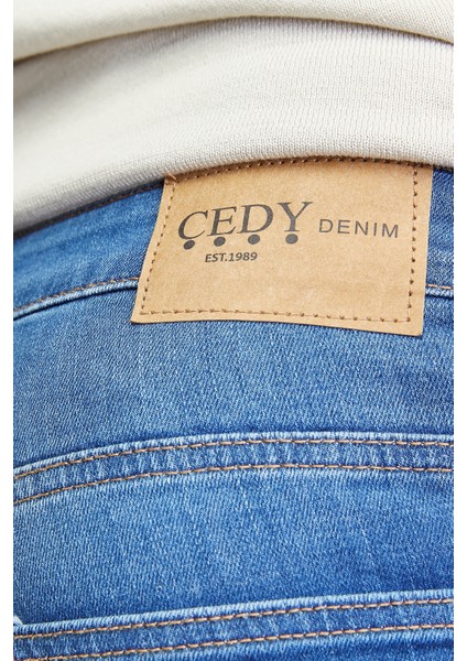 Cedy Denım Erkek Yüksel Bel Boru Paça Kot Pantolon Reguler Fit Jean C336